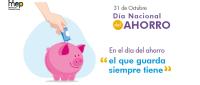 Afiche digital menciona que el 31 de octubre también es el día Mundial de ahorro