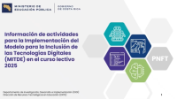 Webinario "Información de actividades para la Implementación del MITDE en el curso lectivo 2025"