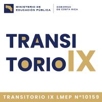 Transitorio IX LMEP N°10159