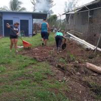 Comunidad embellece escuela San Antonio en San Carlos 