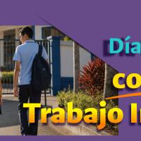 Efeméride: 12 de junio: Día Mundial contra el trabajo infantil   Frase: El camino hacia un mejor futuro comienza con la decisión de seguir estudiando.