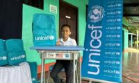 UNICEF donó al MEP, 600 pupitres y paquetes educativos a estudiantes de 30 centros educativos de la frontera norte