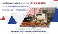 Hoy se festeja el 176º aniversario en el que el Dr. José María Castro Madriz firmó el decreto que cambiaba el título de “Estado de Costa Rica” por el de “República de Costa Rica”, separándonos definitivamente de la Federación Centroamericana.   