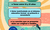 Canción por la Paz 2024: edición especial •	Inscripción abierta hasta el 16 de agosto •	Su lema es; La música, mi espacio seguro