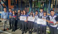 Fotos tomadas del Boletín Salesiano. Imágenes del estudiantado ganador del F1 In Schools Costa Rica.