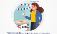 Efeméride: Día de la Democracia Costarricense, 7 de noviembre   Frase:    "La democracia es un proyecto de vida que hemos construido en sociedad, y que debemos fortalecer continuamente", Tribunal Supremo de Elecciones