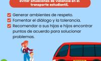 Responsabilidades de la familia para evitar situaciones de violencia en el transporte estudiantil