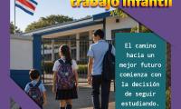 12 de junio: Día Mundial contra el trabajo infantil Frase: El camino hacia un mejor futuro comienza con la decisión de seguir estudiando.