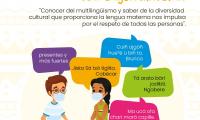 Una niña y un niño conversando en las diferentes lenguas autóctonas costarricens