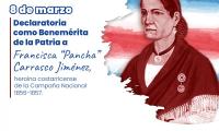 08 de marzo, Día de la declaración Benemérita de la Patria de Francisca Carrasco